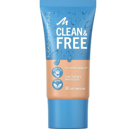 Manhattan Foundation Clean & Free Soft Porcelain 30 30ml