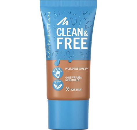 Manhattan Foundation Clean & Free Rose Beige 36 30ml