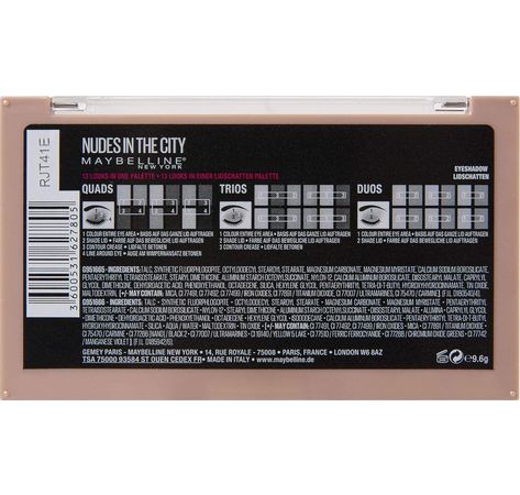 Maybelline Eyeshadow Palette Nudes In The City 9.6g