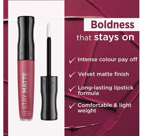 Preview: Rimmel Liquid Lipstick Stay Matte Rose & Shine 210 5.5ml