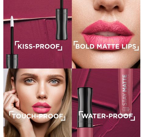 Preview: Rimmel Liquid Lipstick Stay Matte Rose & Shine 210 5.5ml